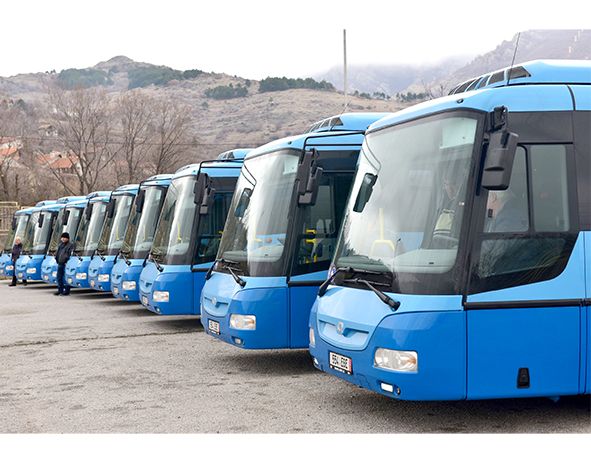Dyuleva reka city transport center The company operates newThe company operates well-kept up-to-date buses